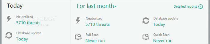Showing Kaspersky Internet Security 2014 scan reports